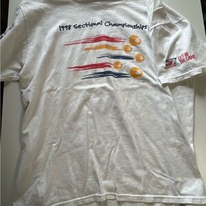 White USTA 1998 Sectional Championships T-Shirt. Rare 90s Vintage.